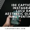 Ide Caption Instagram Lucu dan Aesthetic Oleh Ilmu Penting